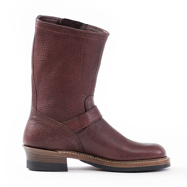 PRE-ORDER 2026 / WABASH ENGINEER BOOTS / EZO SHIKA DEERSKIN / BURNT BURGUNDY - Image 5