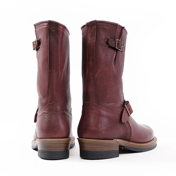 PRE-ORDER 2026 / WABASH ENGINEER BOOTS / EZO SHIKA DEERSKIN / BURNT BURGUNDY - Image 6