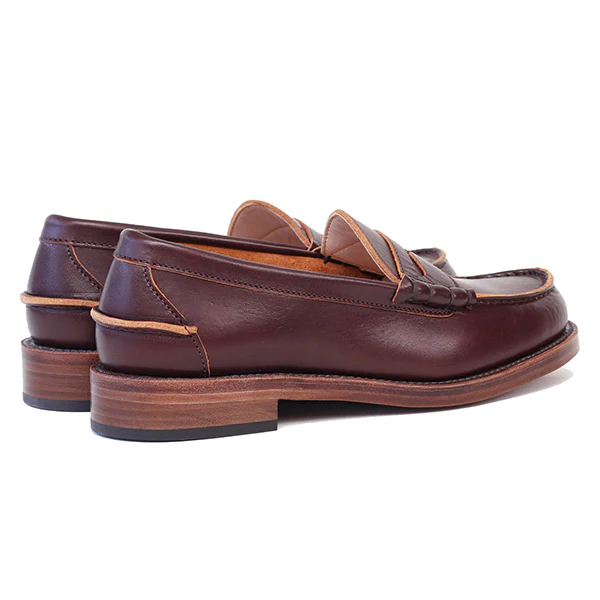 IVY LEAGUE PENNY LOAFERS / CONCERIA TOSCANO LISCIO LEATHER / BURGUNDY - Image 3