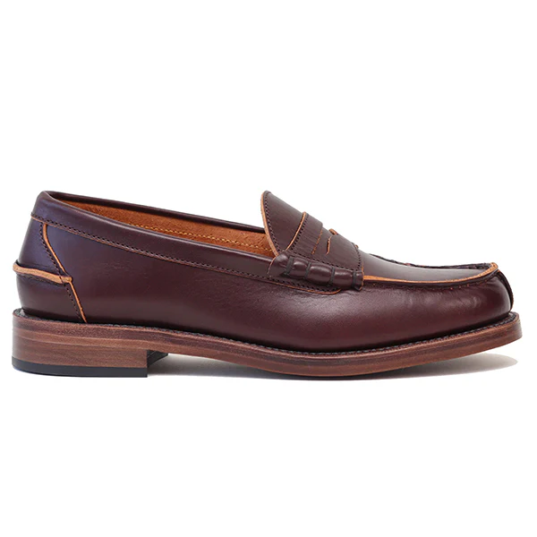 IVY LEAGUE PENNY LOAFERS / CONCERIA TOSCANO LISCIO LEATHER / BURGUNDY - Image 4