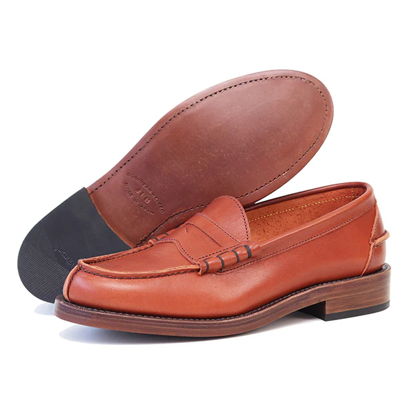 IVY LEAGUE PENNY LOAFERS / CONCERIA TOSCANO LISCIO LEATHER / CAMEL - Image 4