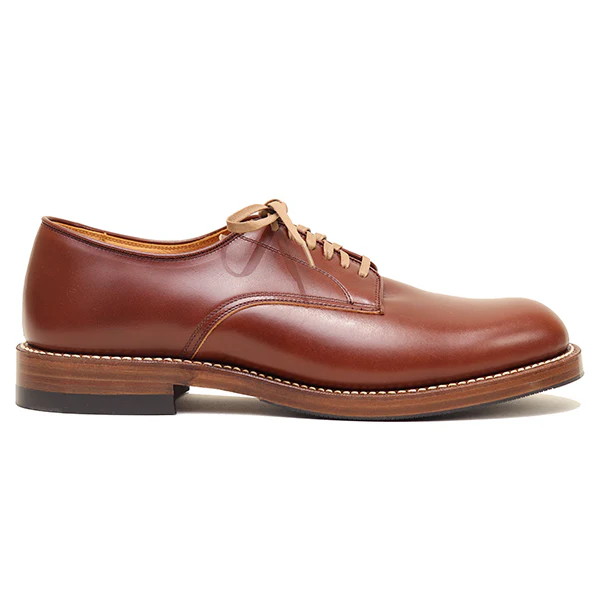 USN LOW QUARTER SHOES / FRENCH CALFSKIN / RUSSET BROWN - Image 3