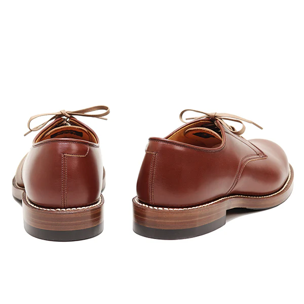 USN LOW QUARTER SHOES / FRENCH CALFSKIN / RUSSET BROWN - Image 4