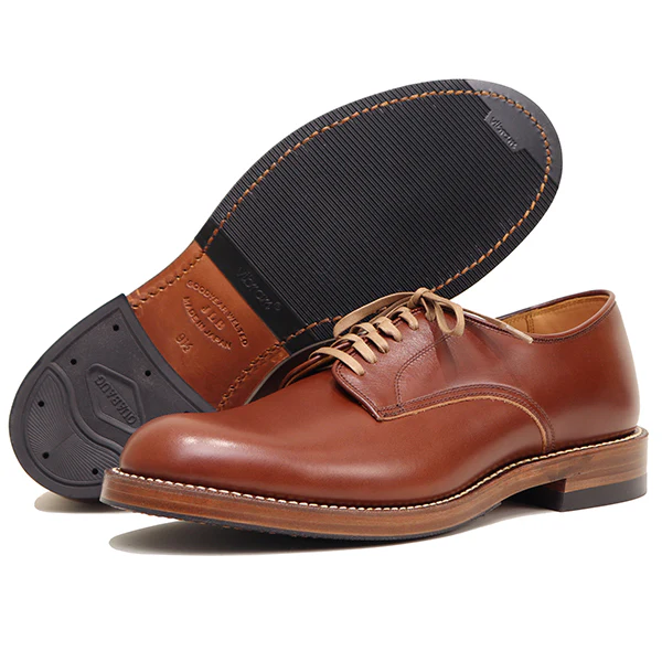 USN LOW QUARTER SHOES / FRENCH CALFSKIN / RUSSET BROWN - Image 5