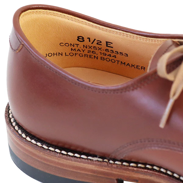 USN LOW QUARTER SHOES / FRENCH CALFSKIN / RUSSET BROWN - Image 6