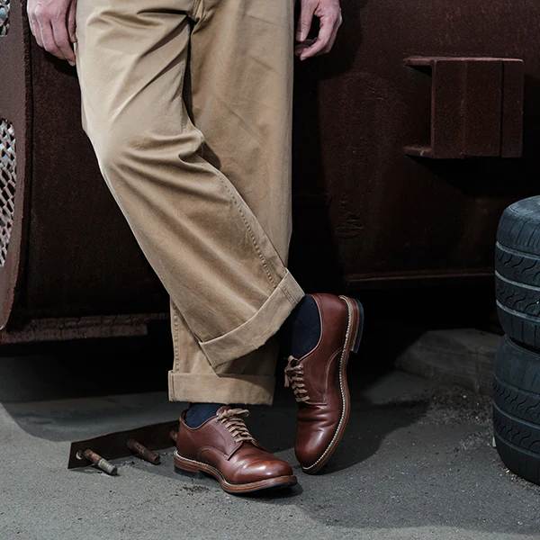 USN LOW QUARTER SHOES / FRENCH CALFSKIN / RUSSET BROWN - Image 8