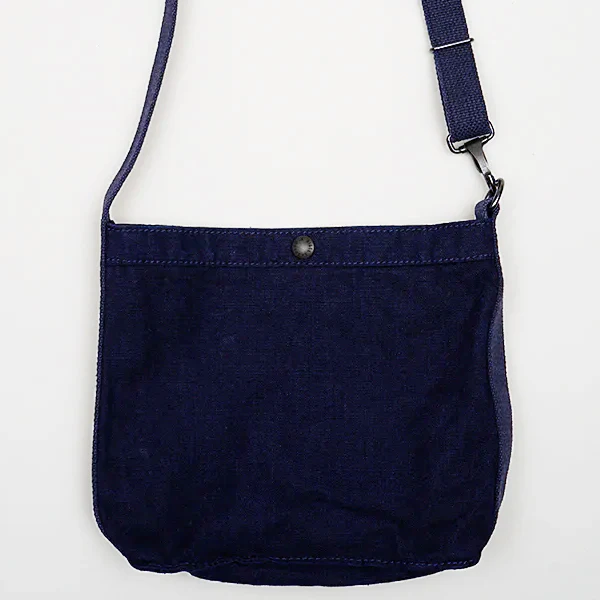 INDIGO MAGAZINE BAG / COTTON DUCK - Image 3