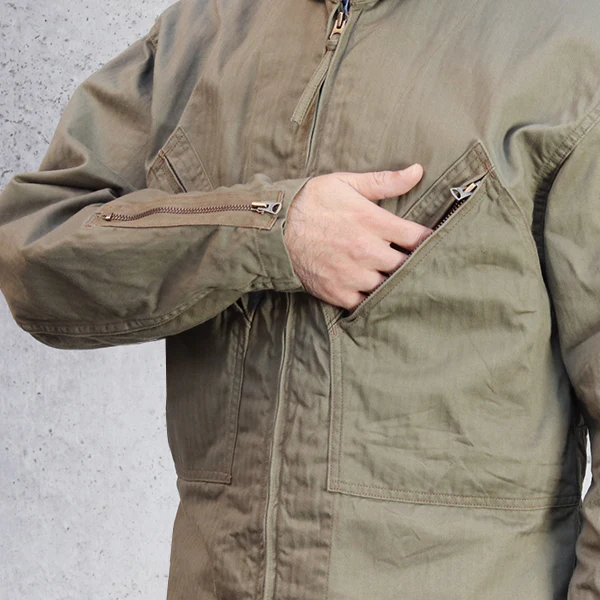ATOLL FLYERS JACKET / OLIVE HBT - Image 10
