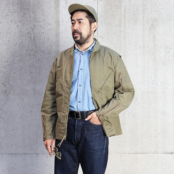 ATOLL FLYERS JACKET / OLIVE HBT - Image 4