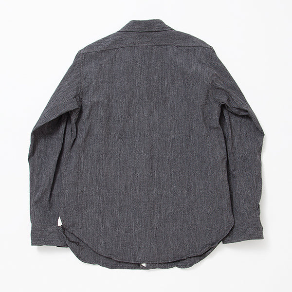 US NAVY 1 POCKET SHIRT / COTTON CHAMBRAY / TOP BLACK - Image 3