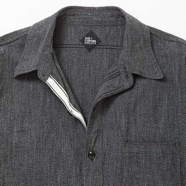 US NAVY 1 POCKET SHIRT / COTTON CHAMBRAY / TOP BLACK - Image 4