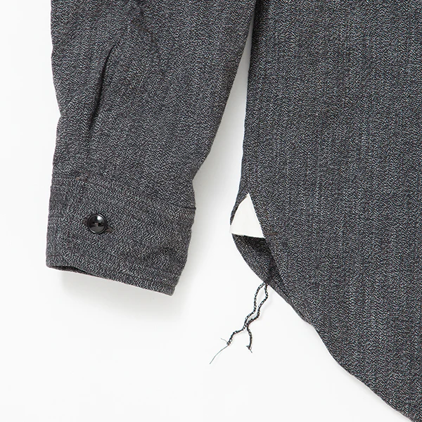 US NAVY 1 POCKET SHIRT / COTTON CHAMBRAY / TOP BLACK - Image 5