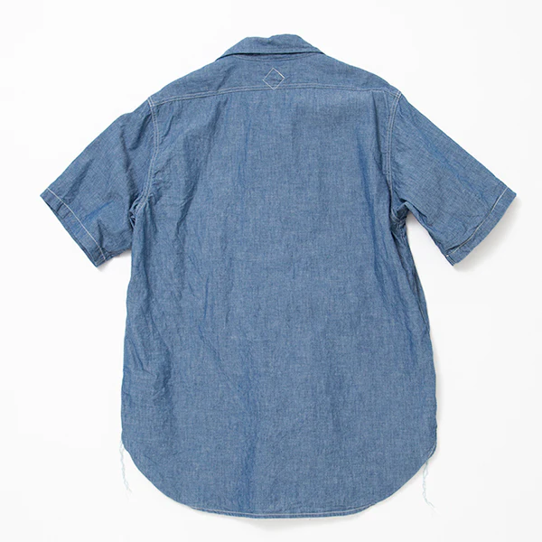 SALE / NAVY 1 POCKET SHIRT SHORT SLEEVE / BLUE - Image 3