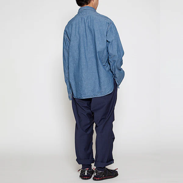 NAVY PULLOVER SHIRT / BLUE CHAMBRAY - Image 10