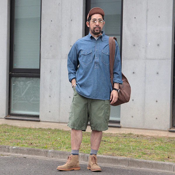 NAVY PULLOVER SHIRT / BLUE CHAMBRAY - Image 11