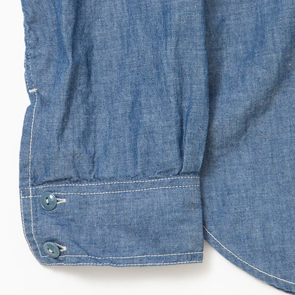 NAVY PULLOVER SHIRT / BLUE CHAMBRAY - Image 6