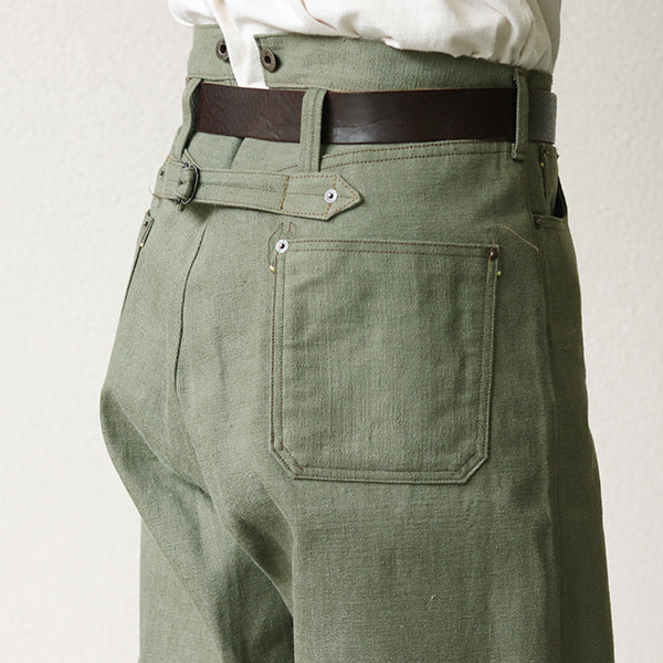 【NON-WASH MODEL】 / RAILMAN DENIM PANT WIDE / 5 POCKET JEANS / 12oz DENIM / GREEN / (SIZE:W28-W36) - Image 7