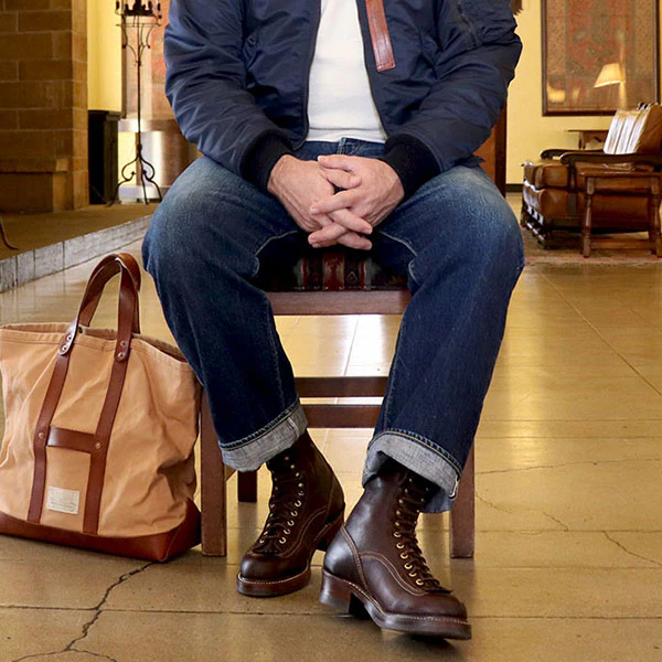 PRE-ORDER 2026 / DONKEY PUNCHER BOOTS 8" / EZO SHIKA DEERSKIN / BURNT DARK BROWN - Image 10