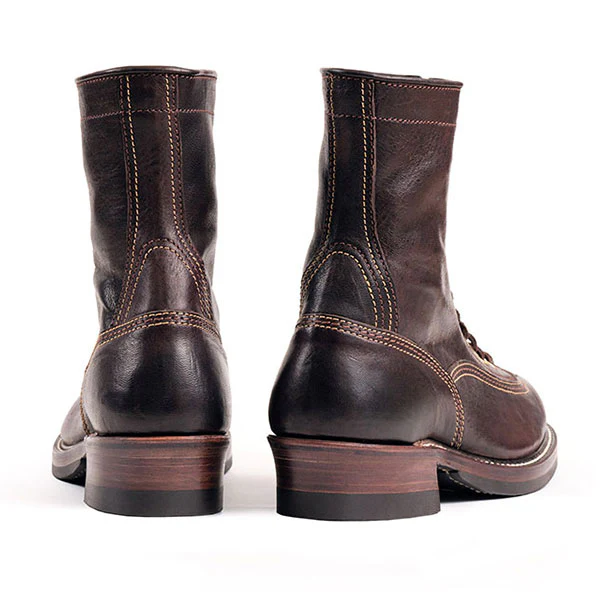 PRE-ORDER 2026 / DONKEY PUNCHER BOOTS 8" / EZO SHIKA DEERSKIN / BURNT DARK BROWN - Image 5