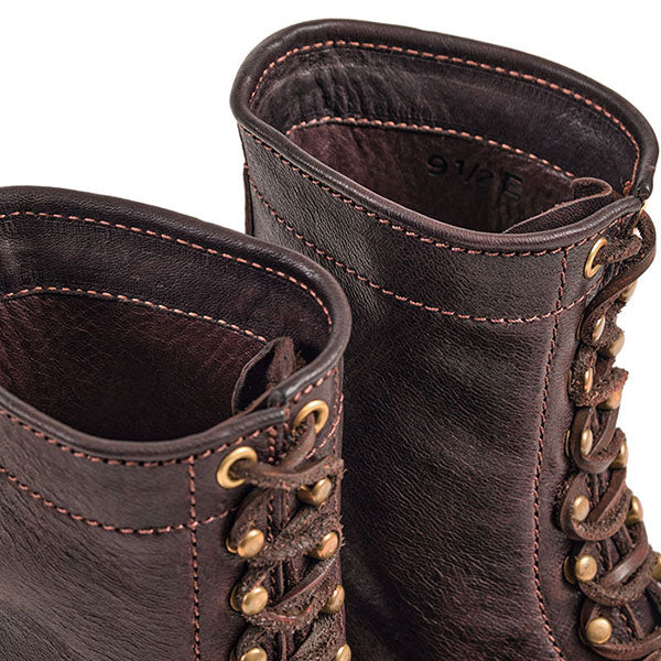 PRE-ORDER 2026 / DONKEY PUNCHER BOOTS 8" / EZO SHIKA DEERSKIN / BURNT DARK BROWN - Image 7