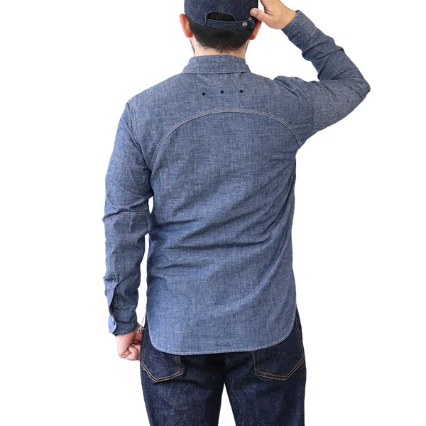 THE RITE STUFF / HERACLES WORK SHIRT / 1910s STYLE WORK SHIRT / SELVEDGE CHAMBRAY - Image 3