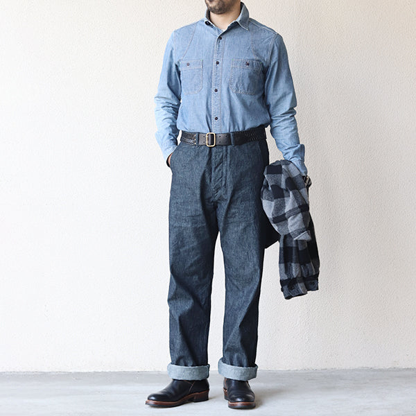 THE RITE STUFF / PACEMAKER WORK PANTS / 10oz DENIM HERRINGBONE TWILL / INDIGO - Image 4