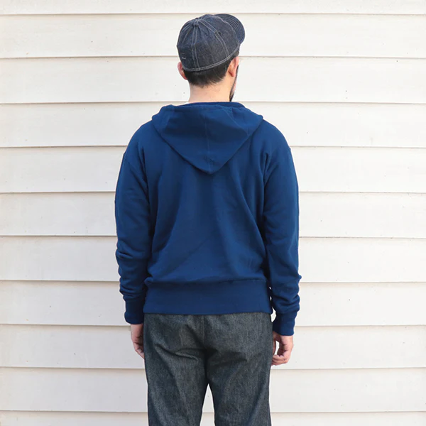 SALE / TITAN / 11oz. LOOPWHEEL DOUBLE-V AFTERHOOD SWEAT SHIRT / BLUE - Image 4