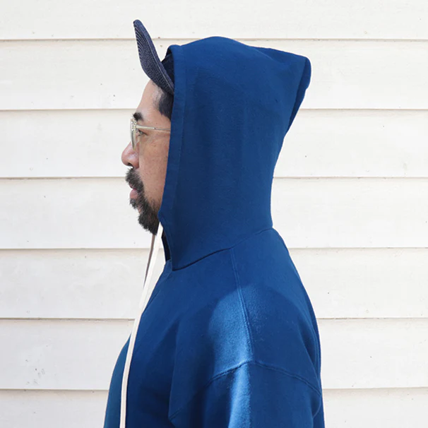 SALE / TITAN / 11oz. LOOPWHEEL DOUBLE-V AFTERHOOD SWEAT SHIRT / BLUE - Image 7