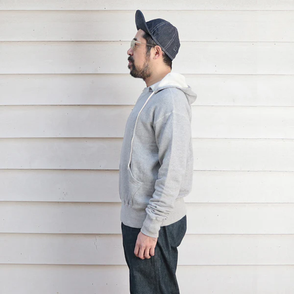 SALE / TITAN / 11oz. LOOPWHEEL DOUBLE-V AFTERHOOD SWEAT SHIRT / HEATHER GRAY - Image 3