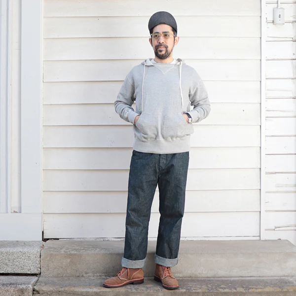 SALE / TITAN / 11oz. LOOPWHEEL DOUBLE-V AFTERHOOD SWEAT SHIRT / HEATHER GRAY - Image 5