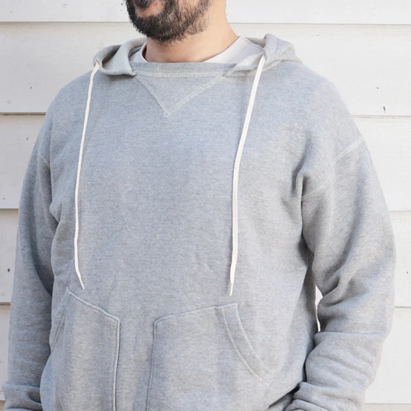 SALE / TITAN / 11oz. LOOPWHEEL DOUBLE-V AFTERHOOD SWEAT SHIRT / HEATHER GRAY - Image 8