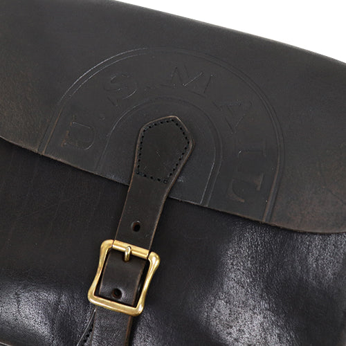 LEATHER POSTMAN SHOULDER BAG / BLACK U.S.MAIL LOGO MODEL / SMALL SIZE - Image 5