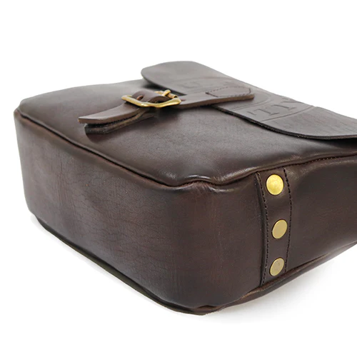 LEATHER POSTMAN SHOULDER BAG / BROWN U.S.MAIL LOGO MODEL / SMALL SIZE - Image 3