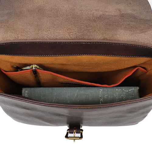 LEATHER POSTMAN SHOULDER BAG / BROWN U.S.MAIL LOGO MODEL / SMALL SIZE - Image 6