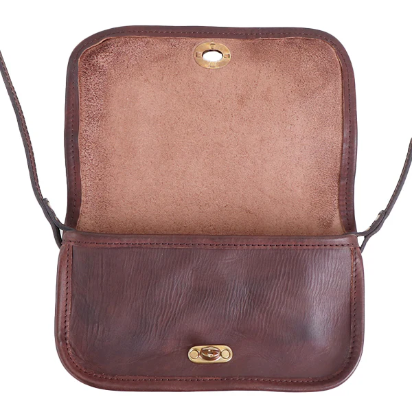 LEATHER CARRY SHOULDER BAG / COW HIDE - Image 10