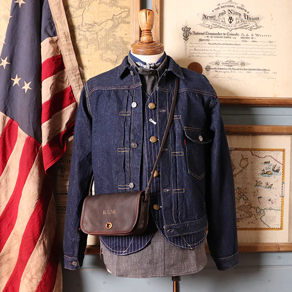 LEATHER CARRY SHOULDER BAG / COW HIDE - Image 12