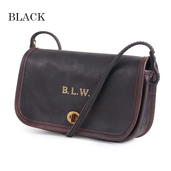 LEATHER CARRY SHOULDER BAG / COW HIDE - Image 5