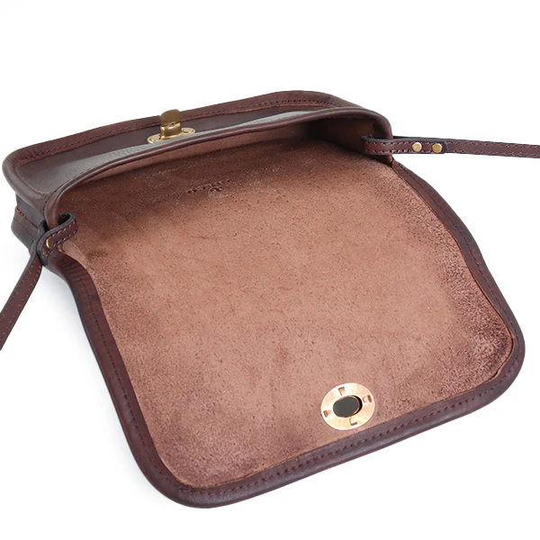 LEATHER CARRY SHOULDER BAG / COW HIDE - Image 8