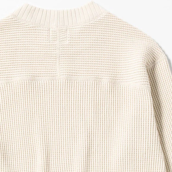 COTTON WAFFLE MID-NECK SHIRT - Image 5